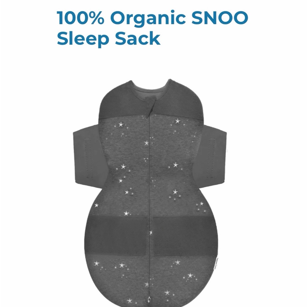 Gray Swaddle with Star Pattern for snoo bassinet